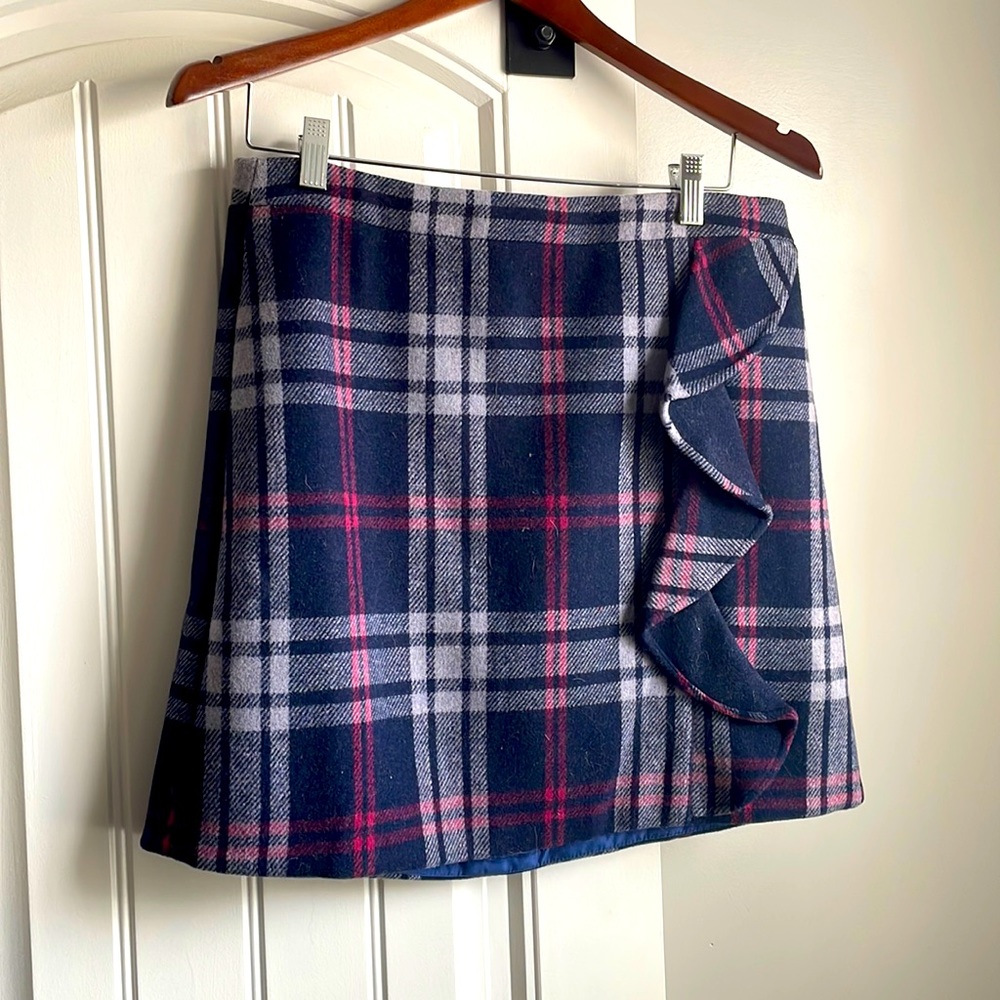 Jcrew plaid wool skirt EUC